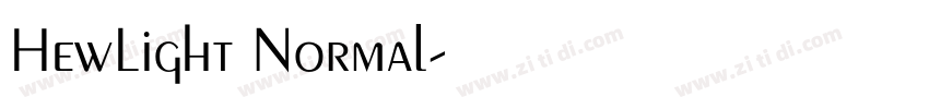 HewLight Normal字体转换